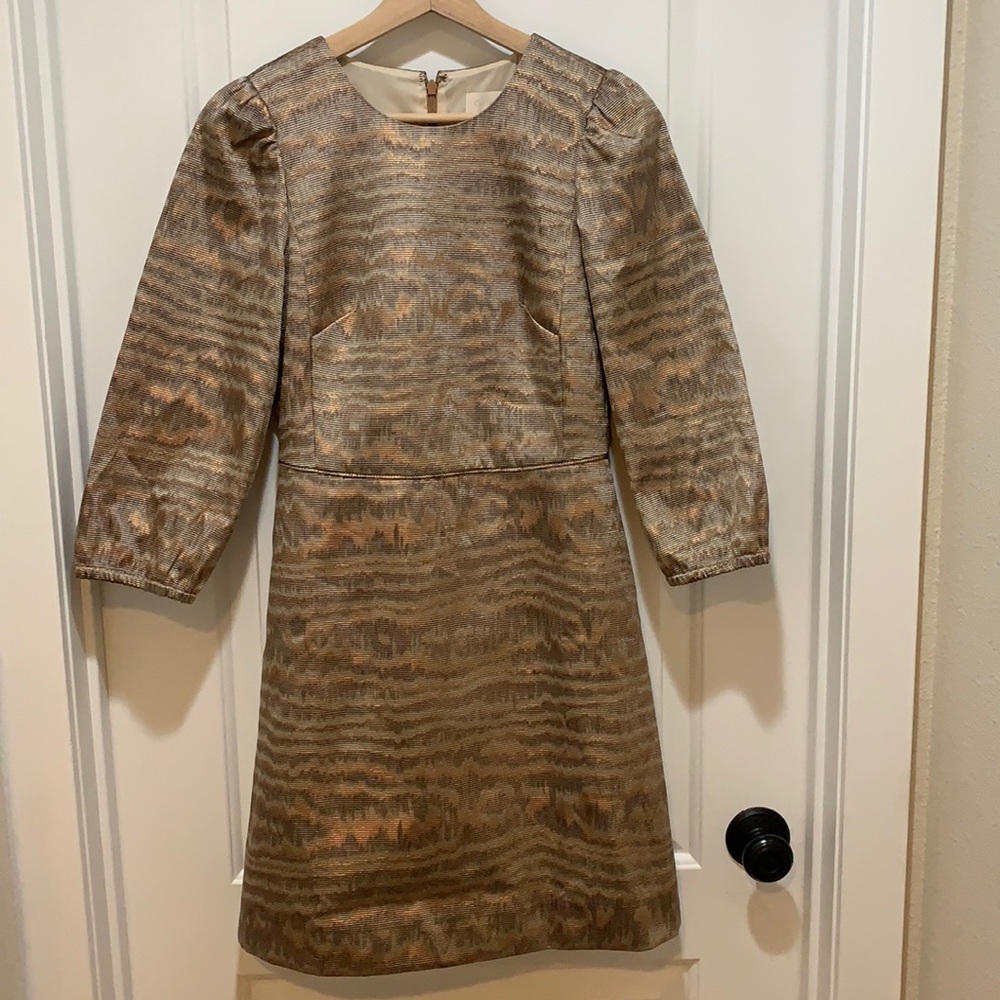 J. Crew Collection Metallic Jacquard dress